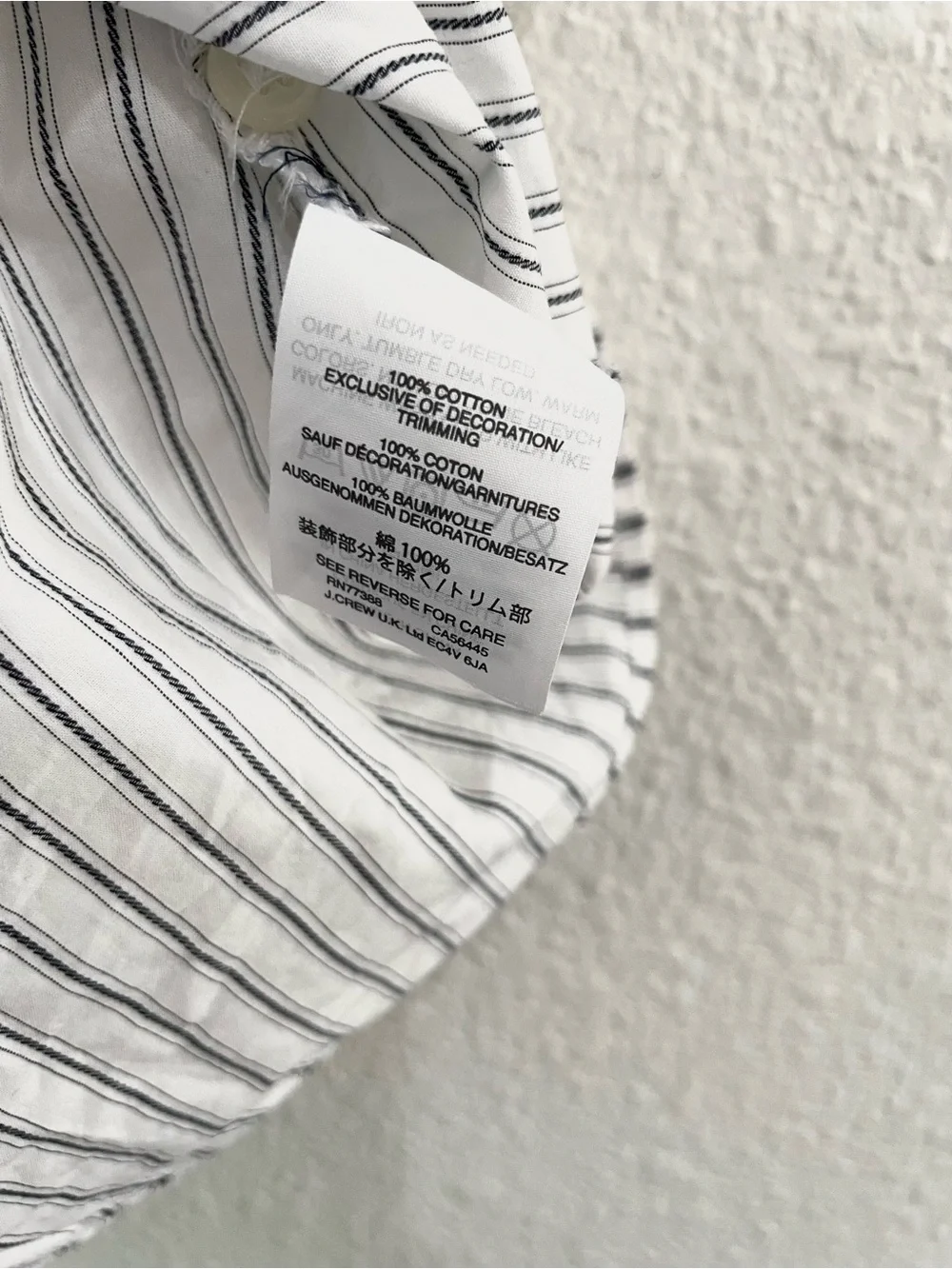Madewell White Stripe Button Top Preppy Cotton Short Sleeve Essential Everyday